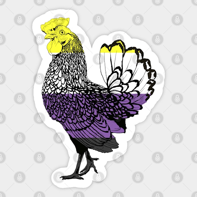 Chicken 3: Nonbinary Pride (2022) Sticker by ziafrazier